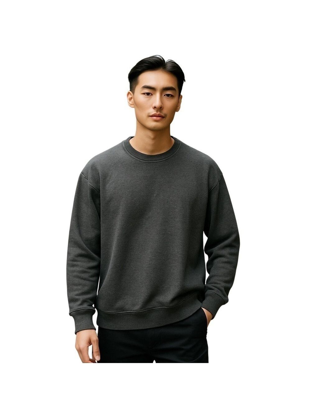 Lucky Seven Vintage-Inspired Gray Crewneck Sweatshirt Retro Striped Size L